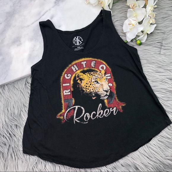 Recycled Karma Tops - Recycled Karma Righteous Rocker Graphic Tank Top